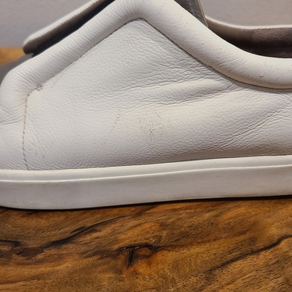 Vince Caden Colorblock White & Gray Leather Sneakers - Picture 10 of 13
